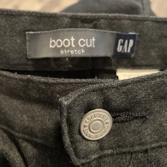 GAP Pants Boot Cut Stretch Womens 14 Gray Flannel Brushed Cotton Blend 5-Pocket - Picture 2 of 6